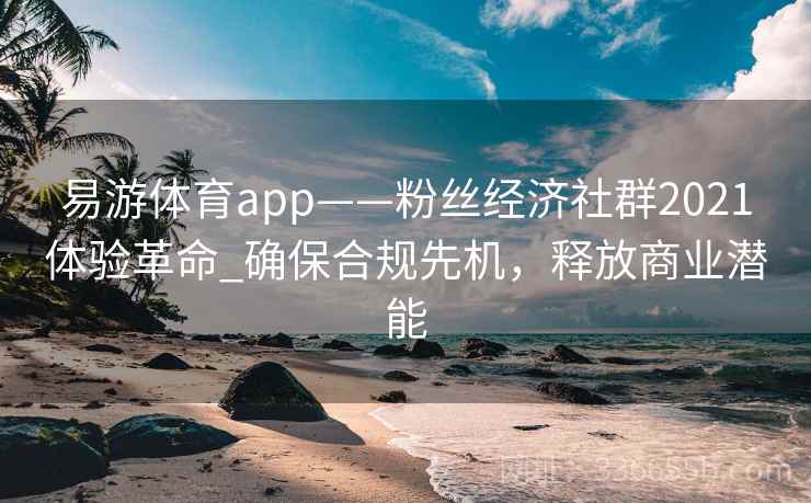 易游体育app——粉丝经济社群2021体验革命_确保合规先机，释放商业潜能