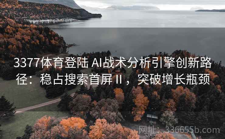 3377体育登陆 AI战术分析引擎创新路径：稳占搜索首屏Ⅱ，突破增长瓶颈