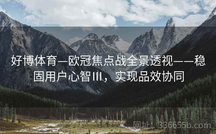 好博体育—欧冠焦点战全景透视——稳固用户心智Ⅲ,实现品效协同