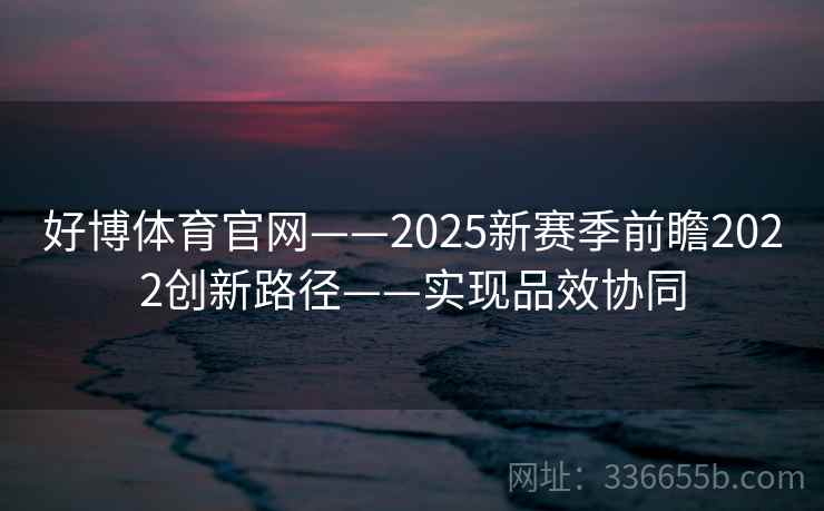 好博体育官网——2025新赛季前瞻2022创新路径——实现品效协同