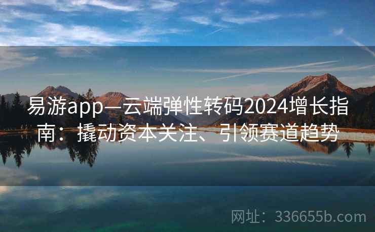 易游app—云端弹性转码2024增长指南:撬动资本关注、引领赛道趋势
