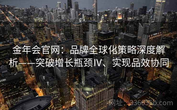 金年会官网:品牌全球化策略深度解析——突破增长瓶颈Ⅳ、实现品效协同