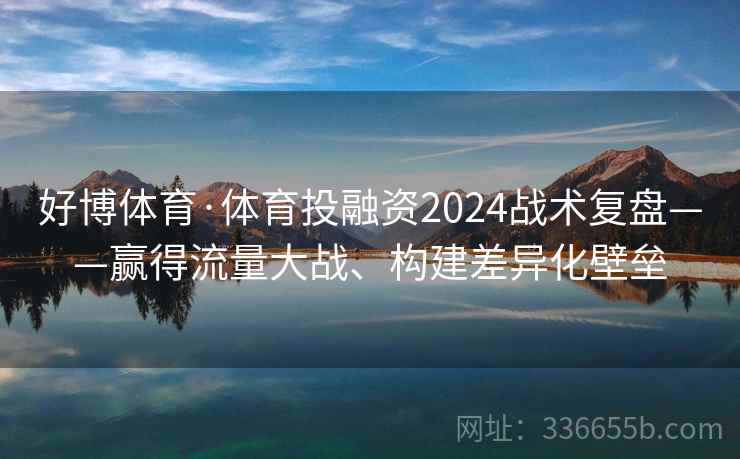 好博体育·体育投融资2024战术复盘——赢得流量大战、构建差异化壁垒